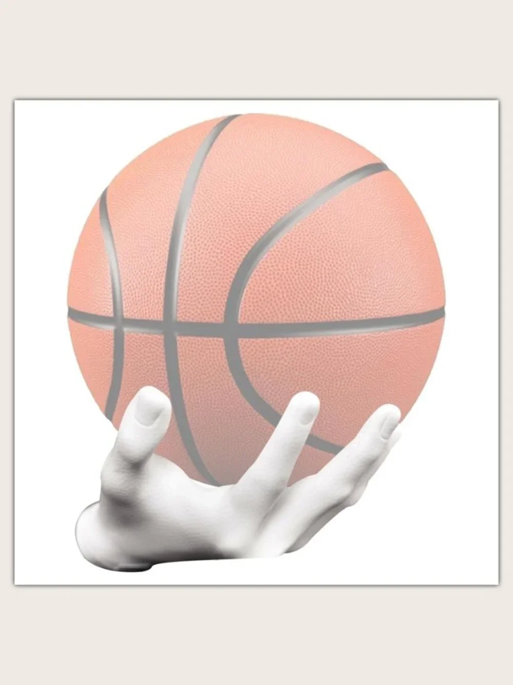 Hand-Shaped Ball Holder Display by Loczar Wall Mounted White Basketball Soccer